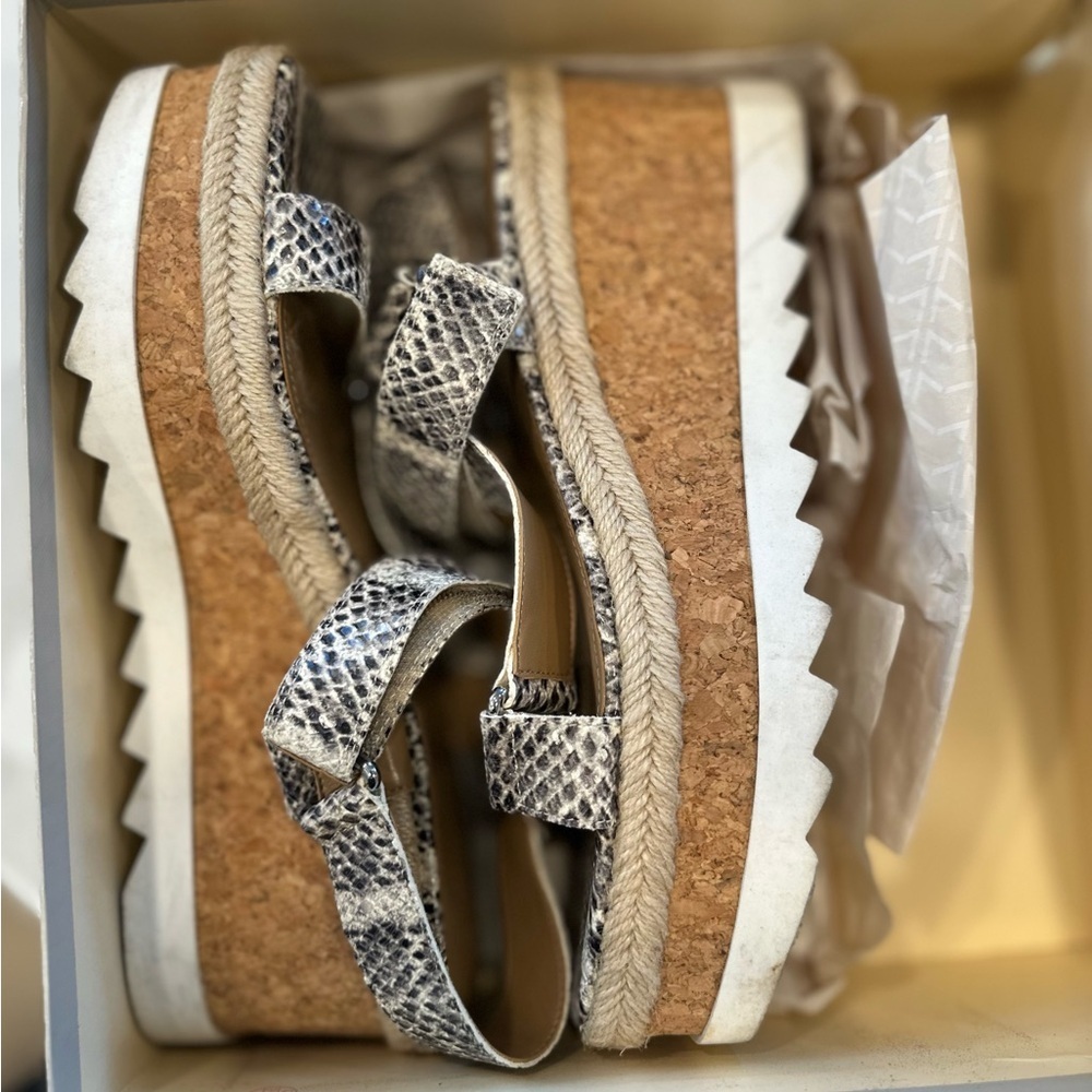 Marc Fisher Snakeskin Pattern Sandals - Picture 6 of 6